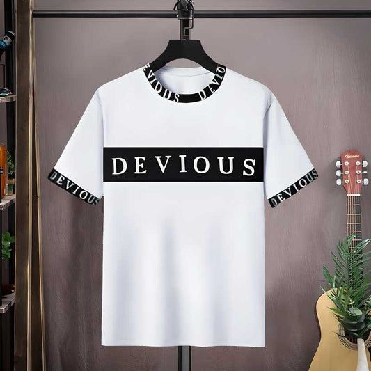 Cotton Blend Printed Full Sleeves Mens Round Neck T-Shirt