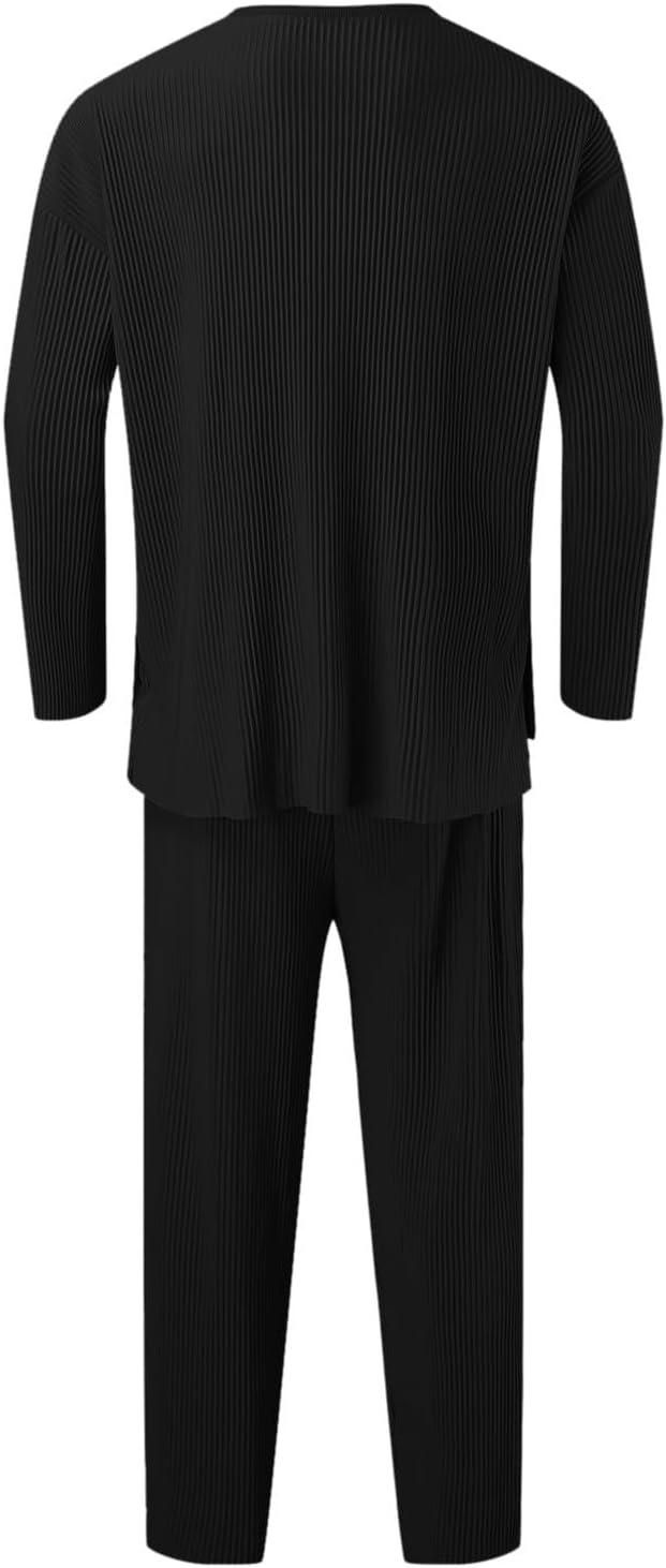 Men's Solid Round Neck Co-ord Set